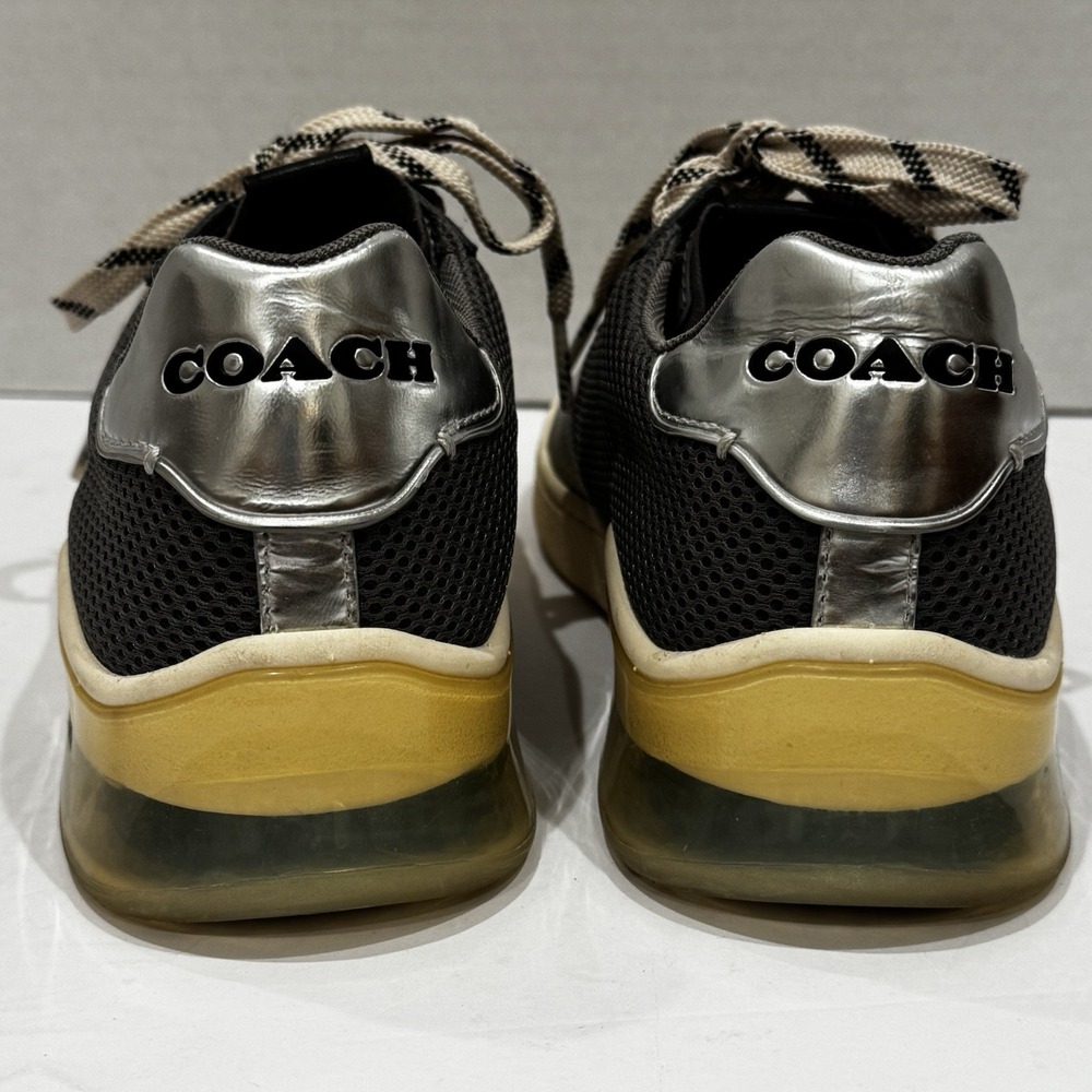 Coach Women's Lowline Canvas Low‎ Top Silver Retro Sneakers Sz 9.5 B Style G5233 - Picture 7 of 10